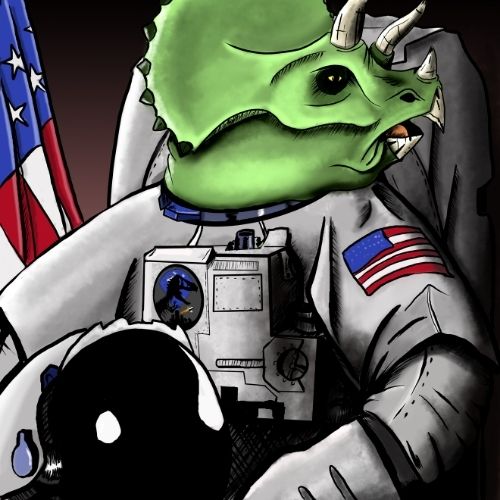 Stegosaurus Astronaut